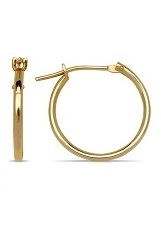 stunning gold classic tube toddler huggie earrings